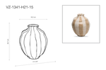 فازة فخار بود بتصميم مخطط