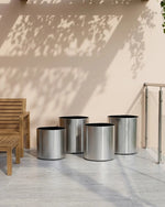 حوض فولاذي مقاوم للصدأ مع قاعدة كوستر